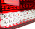 Задние диодные фонари красные с белой полосой и бегающим поворотником в стиле Лексус для ВАЗ 2108-21099, 2113, 2114_12