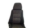 Переднее водительское тканевое сиденье Ромб с салазками для ВАЗ 2108, 2113_0