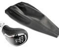 Ручка КПП Sal-Man в стиле Весты с хромированной вставкой и пыльником с черной прострочкой для ВАЗ 2108-21099_0