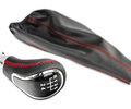 Ручка КПП Sal-Man в стиле Весты с хромированной вставкой и пыльником с красной прострочкой для ВАЗ 2108-21099_0