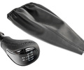 Ручка КПП Sal-Man в стиле Весты с пыльником с черной прострочкой и черной вставкой для ВАЗ 2108-21099_0