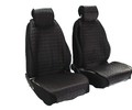 Универсальные защитные накидки передних сидений из перфорированной экокожи с одинарной цветной строчкой Квадрат_0