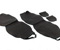 Универсальные защитные накидки передних сидений из перфорированной экокожи с одинарной цветной строчкой Квадрат_11