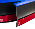 Универсальная резиновая губа Самурай черная с синим кантом на передний бампер_5