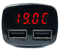 Вольтметр с красной подсветкой в прикуриватель 4 в 1 с функцией зарядного устройства USB_0