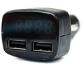 Вольтметр с синей подсветкой в прикуриватель 4 в 1 с функцией зарядного устройства USB_4