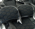Обивка (не чехлы) сидений Recaro экокожа с тканью Полет (цветная строчка Соты) для ВАЗ 2108-21099, 2113-2115, 5-дверной Нива 2131_8