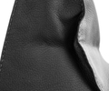 Ручка КПП с пыльником Sal-Man в стиле Весты с черной строчкой и черной вставкой для Лада Приора с кулисой (прямоугольный шток)_10