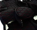 Обивка (не чехлы) сидений Recaro (черная ткань, центр из ткани на подкладке 10мм с цветной строчкой Соты) для ВАЗ 2108-21099, 2113-2115, 5-дверной Нива 2131_7