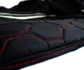 Обивка (не чехлы) сидений Recaro (черная ткань, центр из ткани на подкладке 10мм с цветной строчкой Соты) для ВАЗ 2108-21099, 2113-2115, 5-дверной Нива 2131_9