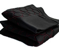 Обивка (не чехлы) сидений Recaro (черная ткань, центр из ткани на подкладке 10мм с цветной строчкой Соты) для ВАЗ 2108-21099, 2113-2115, 5-дверной Нива 2131_8