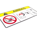 Наклейка AIRBAG с белым фоном на противосолнечный козырек_0