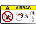 Наклейка AIRBAG с белым фоном на противосолнечный козырек_3