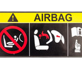 Наклейка AIRBAG с черном фоном на противосолнечный козырек_3
