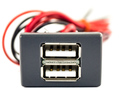 USB зарядное устройство АПЭЛ на 2 слота вместо заглушки панели приборов для автомобилей ГАЗель Некст, Бизнес_0
