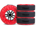 Черно-красные чехлы AutoFlex для хранения автомобильных колес размером от 15 до 20 дюймов_0