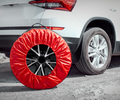 Черно-красные чехлы AutoFlex для хранения автомобильных колес размером от 15 до 20 дюймов_4