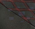Модельные чехлы сидений (не обивка) черная ткань, центр из ткани на подкладке 10мм с цветной строчкой Ромб, Квадрат для Лада Калина_0