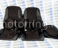 Обивка сидений (не чехлы) экокожа с тканью Полет (цветная строчка Ромб, Квадрат) для ВАЗ 2108-21099, 2113-2115, 5-дверной Лада 4х4 (Нива) 2131_12