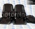Обивка сидений (не чехлы) экокожа с тканью Полет (цветная строчка Ромб, Квадрат) для ВАЗ 2110_21