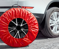 Черно-красные широкие чехлы AutoFlex для хранения автомобильных колес размером от 15 до 20 дюймов _3