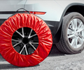 Черно-красный широкий чехол AutoFlex для хранения автомобильного колеса размером от 15 до 20 дюймов_5
