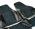 Обивка сидений (не чехлы) экокожа с алькантарой (цветная строчка Соты) для ВАЗ 2107_5