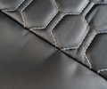 Обивка сидений (не чехлы) экокожа гладкая с цветной строчкой Соты под цельный задний ряд сидений для Лада Гранта FL в комплектациях Standard, Classic, Comfort_0