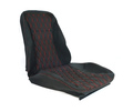 Обивка сидений (не чехлы) черная ткань, центр из ткани на подкладке 10мм с цветной строчкой Ромб, Квадрат для ВАЗ 2111, 2112_13