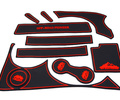 Комплект противоскользящих ковриков Off-Road Pioneer с красной окантовкой для Шевроле Нива, Лада Нива Тревел_0