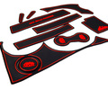 Комплект противоскользящих ковриков Off-Road Pioneer с красной окантовкой для Шевроле Нива, Лада Нива Тревел_11