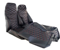 Обивка сидений (не чехлы) экокожа (центр с перфорацией и цветной строчкой Соты) для ВАЗ 2107_22
