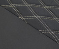 Обивка сидений (не чехлы) черная ткань, центр из ткани на подкладке 10мм с цветной строчкой Ромб, Квадрат для ВАЗ 2110_0