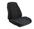 Обивка сидений (не чехлы) черная ткань, центр из ткани на подкладке 10мм с цветной строчкой Ромб, Квадрат для ВАЗ 2110_15