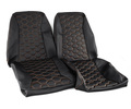 Обивка сидений (не чехлы) экокожа (центр с перфорацией и цветной строчкой Соты) для ВАЗ 2110_12