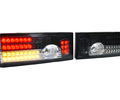 Задние диодные фонари, серые с белой полосой и бегающим поворотником в стиле Лексус для ВАЗ 2108-21099, 2113, 2114_0