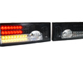 Задние диодные фонари, серые с белой полосой и бегающим поворотником в стиле Лексус для ВАЗ 2108-21099, 2113, 2114_9