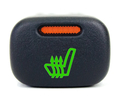 Кнопка обогрева сидений с оранжевой индикацией и зеленой подсветкой для ВАЗ 2113-2115, Лада Калина, Шевроле Нива_0