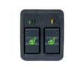 Блок управления подогревом сидений АВАР 3-режимный (индикация зеленого, желтого и красного цвета) с зеленой подсветкой для Лада Приора 2_0