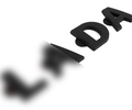 Надпись-шильдик нового образца черный матовый на подложке-трафарете для Лада_0