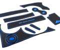 Комплект противоскользящих ковриков Off-Road Pioneer с синей окантовкой для Шевроле Нива, Лада Нива Тревел_0