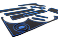 Комплект противоскользящих ковриков Off-Road Pioneer с синей окантовкой для Шевроле Нива, Лада Нива Тревел_11
