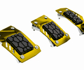 Накладки на педали Type R желтые с квадратным резиновым протектором_0