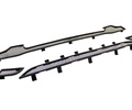 Защита радиатора в бампер (нижняя часть) Стрелка черная для Лада Гранта FL_0