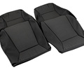 Обивка сидений (не чехлы) черная ткань с центром из черной ткани на подкладке 10мм для ВАЗ 2111, 2112_13