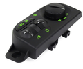 Пересвеченный в зеленый блок управления светом с кнопками включения ПТФ для Лада Приора в комплектации Люкс_4