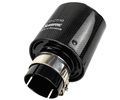 Круглая насадка глушителя Akrapovic открытого типа из нержавеющей стали со скосом и накладкой лаковый карбон_11