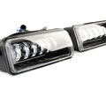 Светодиодные (LED) подфарники Sal-Man 3200-6200lux 11 полос (ДХО, бегущий поворотник, прожектор, дальний свет) для Лада 4х4, Нива Легенд_18