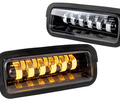 Светодиодные (LED) подфарники Sal-Man 3200-6200lux 11 полос (ДХО, бегущий поворотник, прожектор, дальний свет) для Лада 4х4, Нива Легенд_15
