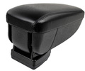 Подлокотник-бокс из экокожи с черной строчкой и пластиковым кожухом ручника для Лада Калина, Калина 2, Гранта, Датсун_14